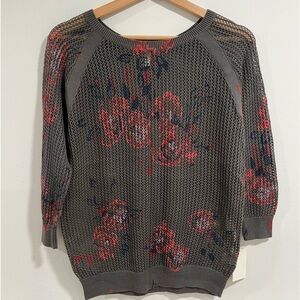 NWT Frenchi Large Cable Knit Sweater woman’s Medium olive green